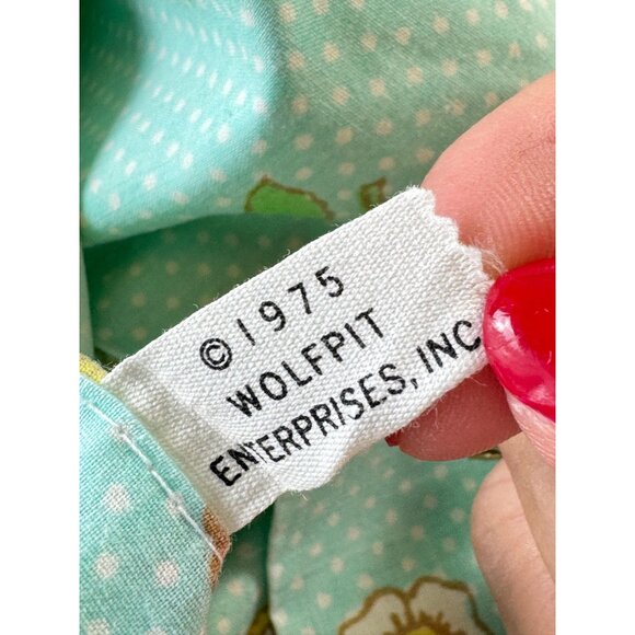 Vintage 70s single pillowcase, juvenile, little boy & girl with bouquet, Wolfpit - Picture 5 of 9